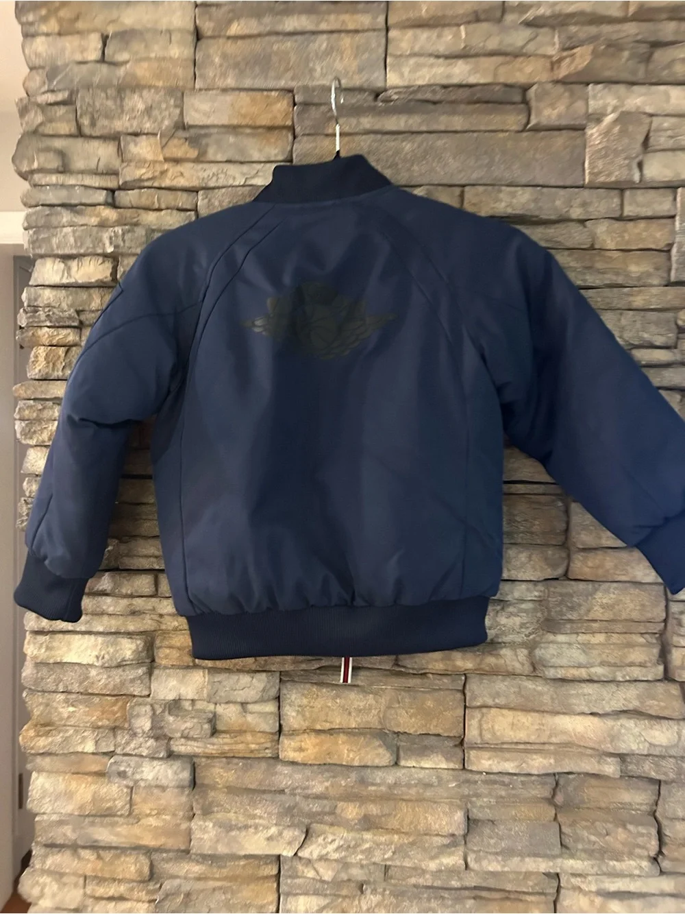 AIR JORDAN JUMPMAN BOYS KIDS BLUE BOMBER JACKET SIZE 4